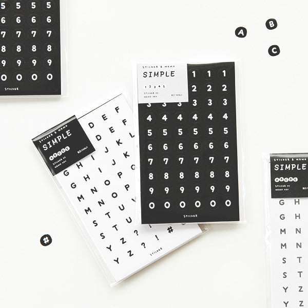 Number 6 Sticker Note Alphabets and Numbers Sticker Note