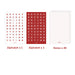 Alphabets and Numbers Sticker Note, Alphabets / Red