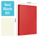 B5 256 Pages Soft Cover Journal Notebook (Cornell/Grid/Line/Blank), Red / Blank