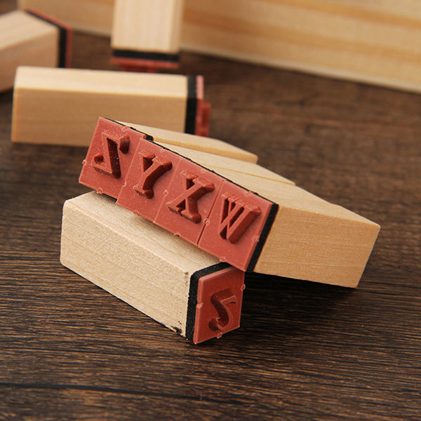 Capital Alphabet Wooden Stamp Set