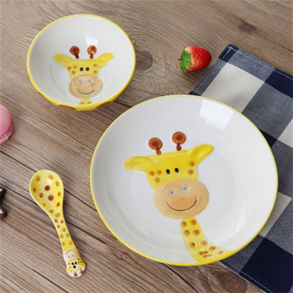 Cartoon Ceramic Tableware Set, Giraffe