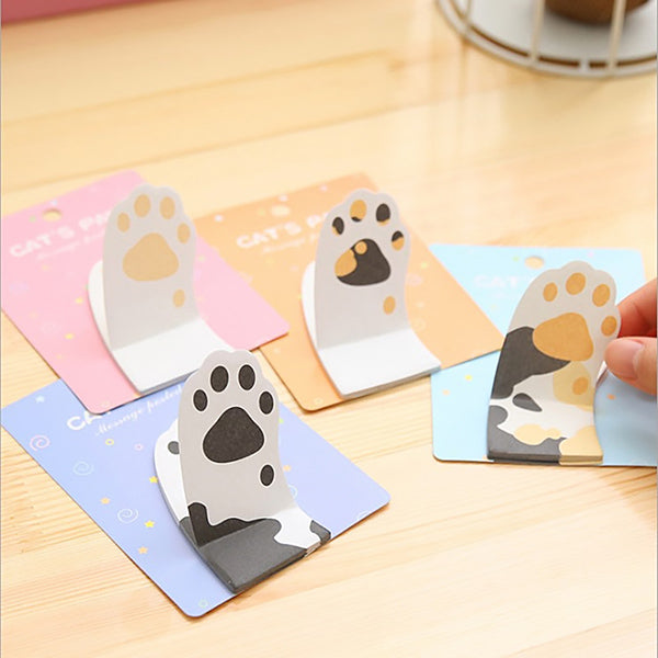 Cat Paw Sticky Note 4 Pads Pack