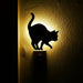 Cat Silhouette Wall Light, Get Ready