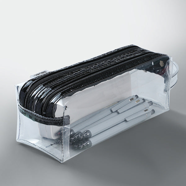 Transparent Mesh Zipper Large Pencil Case — A Lot Mall