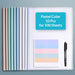 Clear Report Covers with Sliding Bar 10 Pcs Pack for A4 Paper, Pastel / 100 Sheets