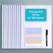 Clear Report Covers with Sliding Bar 10 Pcs Pack for A4 Paper, Transparent / 100 Sheets