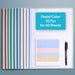 Clear Report Covers with Sliding Bar 10 Pcs Pack for A4 Paper, Pastel / 60 Sheets