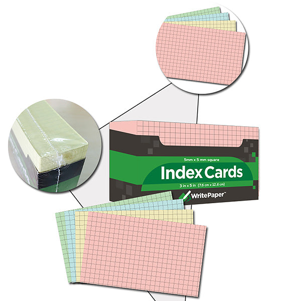 Large Tracing Index Sticky Note, 18 Ocean (Half Lined)