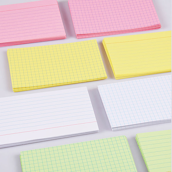 Color Ruled White Index Cards 180 Sheets