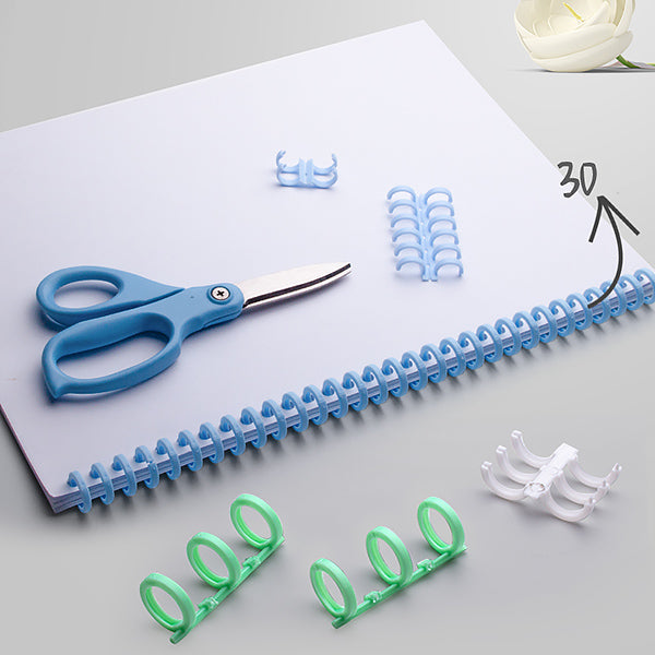 Colorful Plastic Resizable Binding Combs 5 Spines Set Colorful Plastic Resizable Binding Combs 5 Spines Set