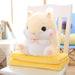 Cuddly Hamster Plush Cushion Blanket, Yellow
