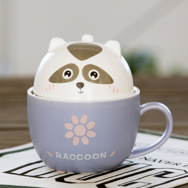 Cute Animal Ceramic Mug, Raccoon🦝