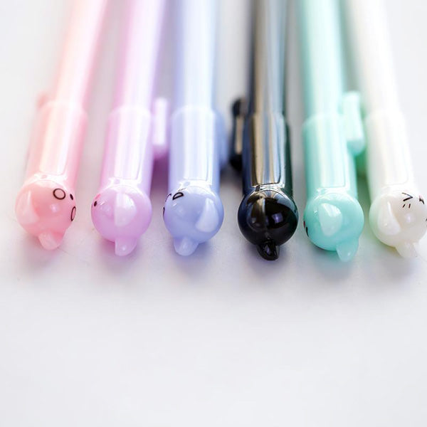 Cute Cartoon Colored Cats Gel Pens 3pcs - Kawaii Fashion Shop
