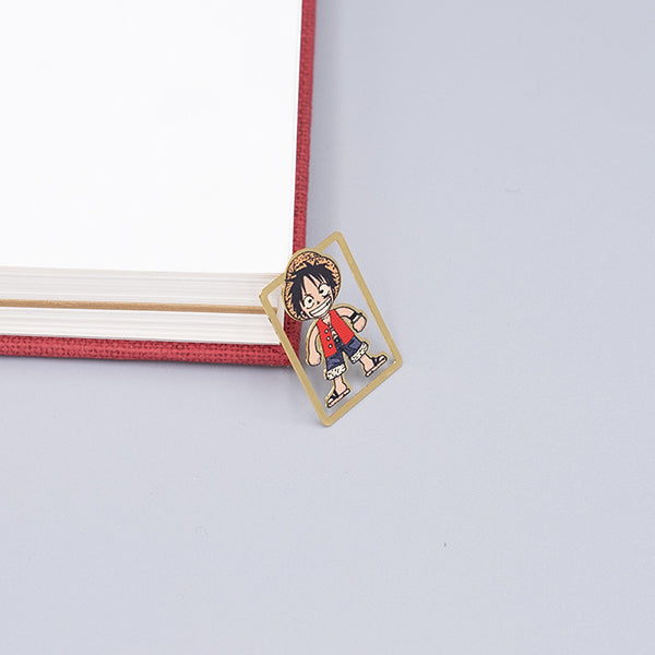 Cute Cartoon Character Metallic Bookmark 10 Pcs Pack, Monkey D. Luffy