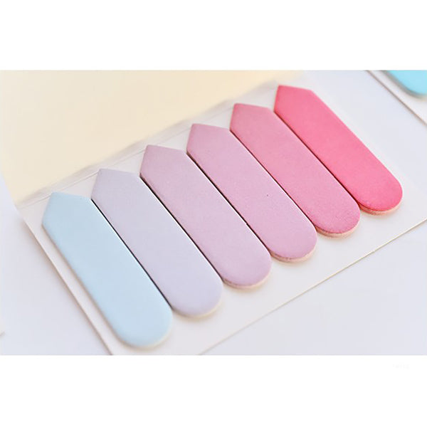 Double-Sided Pastel Gradient Bookmark Sticky Note 4 Pads Pack