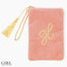 Initial Makeup Cosmetic Wristlet Pouch Bag, Initial H / Pink
