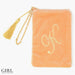 Initial Makeup Cosmetic Wristlet Pouch Bag, Initial K / Orange