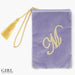 Initial Makeup Cosmetic Wristlet Pouch Bag, Initial M / Lavender