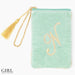 Initial Makeup Cosmetic Wristlet Pouch Bag, Initial N / Mint