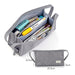 Extra-Wide Opening Multi-Compartments Pencil Case Pouch, Gray