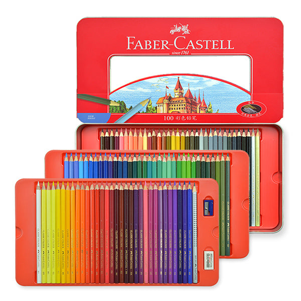 Faber-Castell Colored Pencil Tin Case 48 / 60 / 100 Colors Set