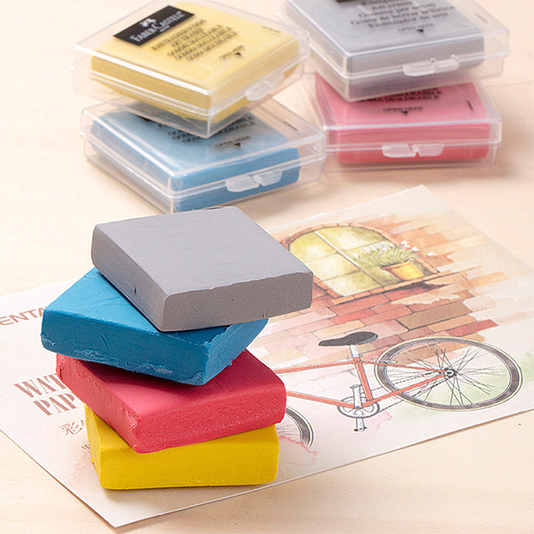 Faber-Castell Erasers - Drawing Art Kneaded Erasers, Large Size Grey - 4 Pack