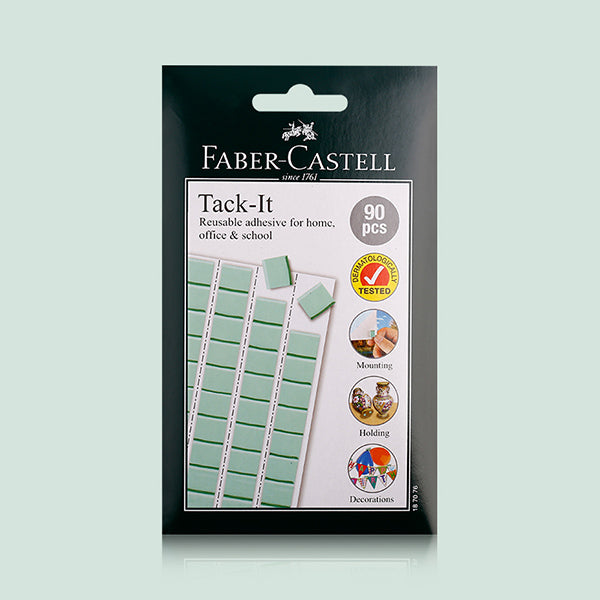 Faber-Castell Tack-it Reusable Adhesive Putty 90 / 120 Pcs Set, Green / 90 Pcs