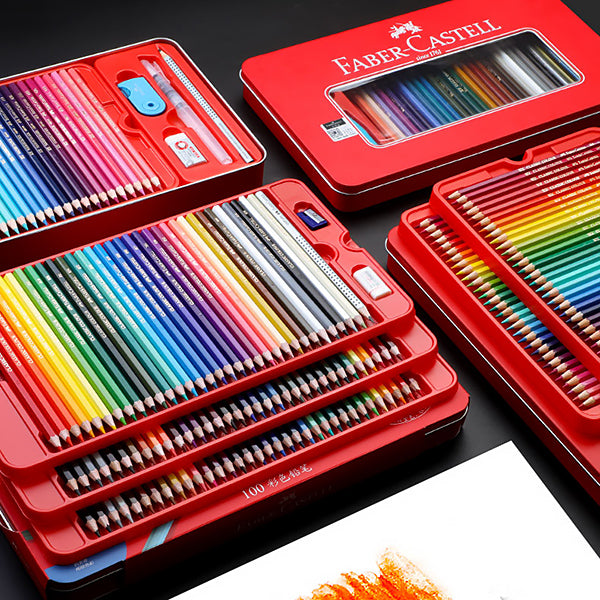 Faber-Castell Watercolor Pencil Parrot Tin Case Set 24/36/48/60/72 Colors