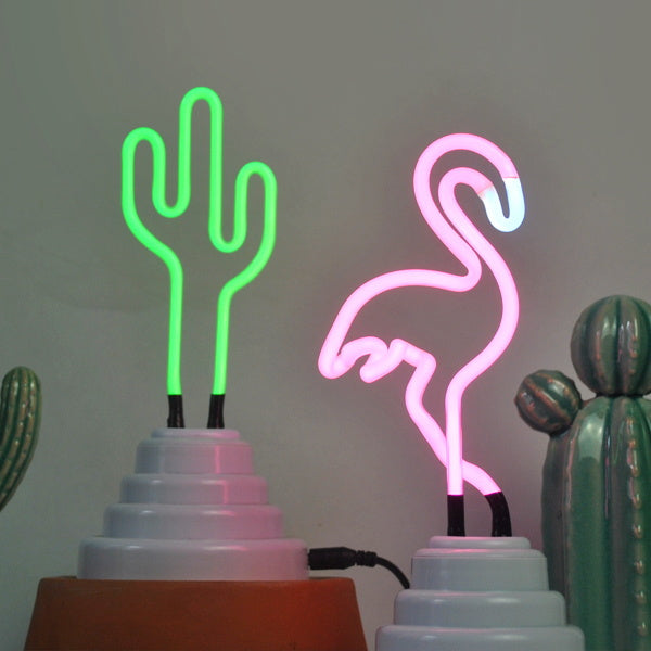 Flamingo, Rainbow, Cactus Neon Light