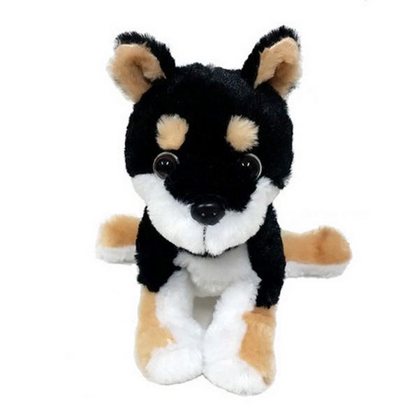 Furry Puppy Plush Toy, F. Shiba Black