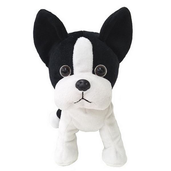 Furry Puppy Plush Toy, G. Boston Terrier