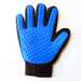 Gentle Deshedding Glove For Pet Grooming, Blue / Left