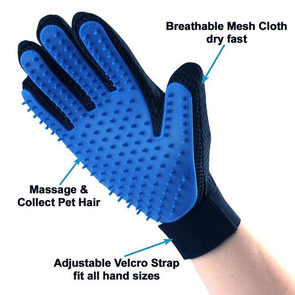 Gentle Deshedding Glove For Pet Grooming