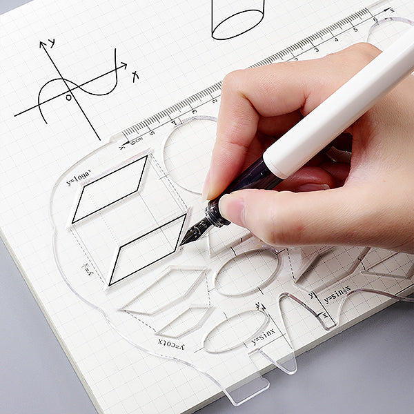 Geometric Stencils Ruler Measuring Tool for Mathematics
