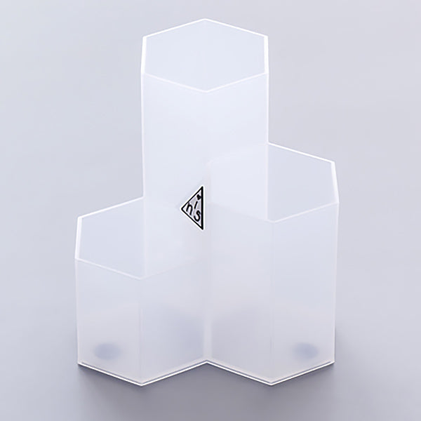 Hexagon Pencil Pot Holder, White / Three