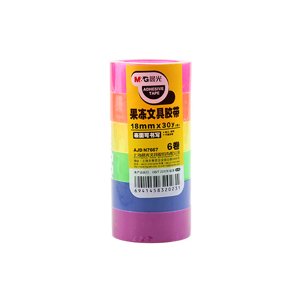 Invisible Matte Finish Colorful Highlighter Adhesive Tape 6 / 12 Pcs Set, 12 Pcs Set