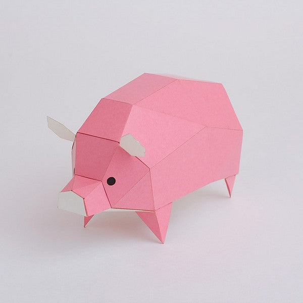 KAKUKAKU Tiny Papercraft Animal, Pig 🐖