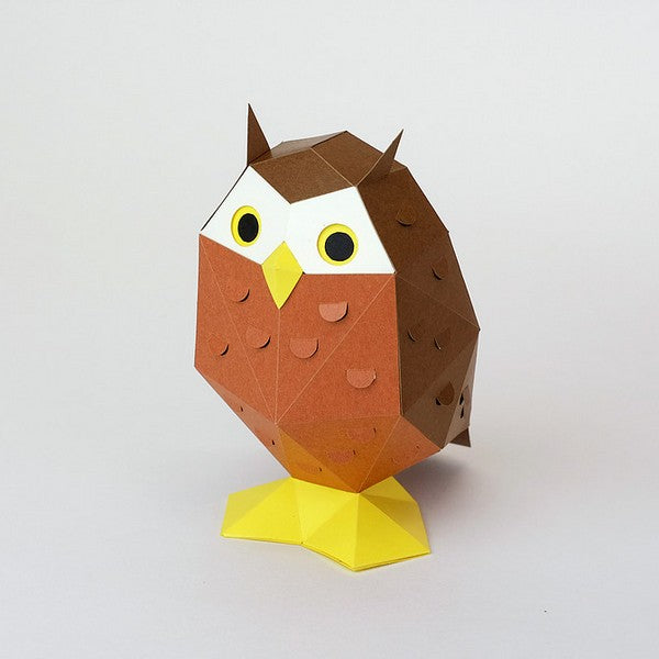 KAKUKAKU Tiny Papercraft Animal, Owl 🦉