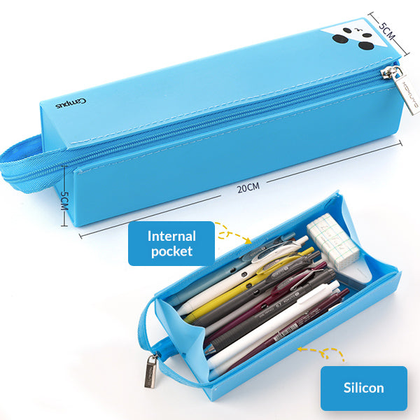 KOKUYO C2 Tray Type Pencil Case with Handle, Sky Blue