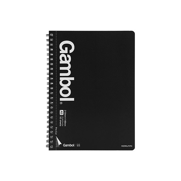 KOKUYO Gambol Spiral Bound Notebook (Grid/Lined/Blank) A7/A5/B5/A4, 50 Sheets, A5 / Blank with dashed tear off line
