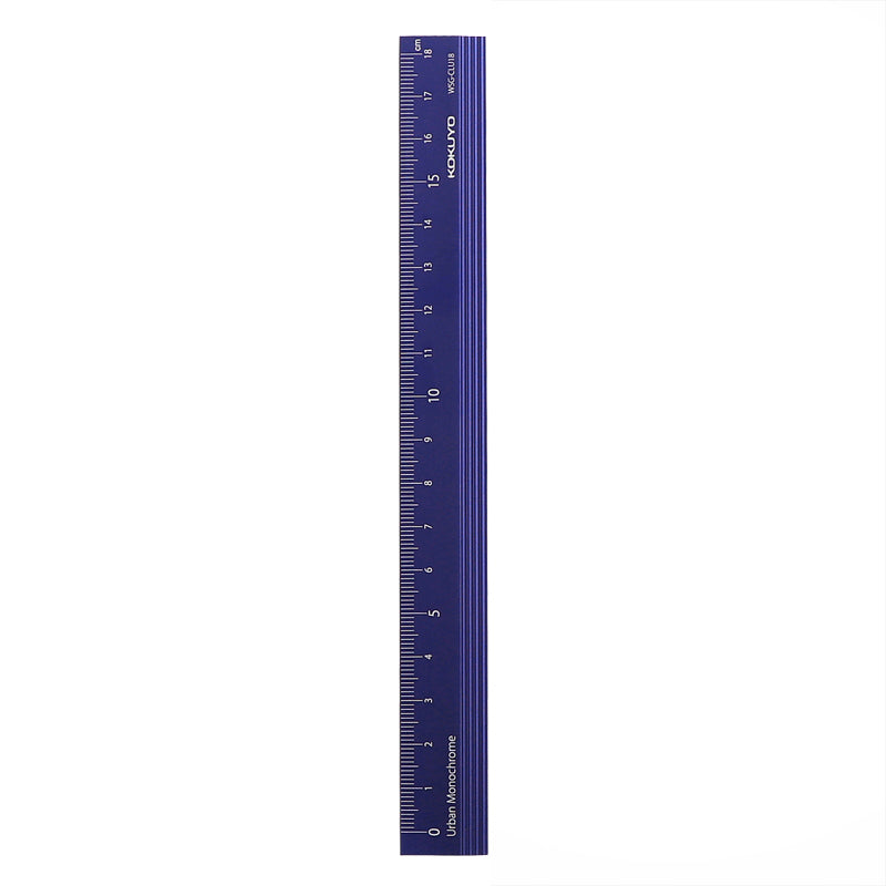 KOKUYO Urban Monochrome Alumite Foldable/Straight Ruler 15-30cm, Blue / Straight