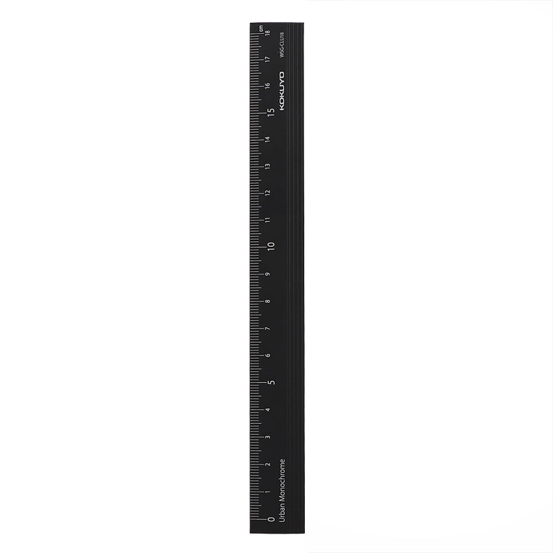 KOKUYO Urban Monochrome Alumite Foldable/Straight Ruler 15-30cm, Black / Straight