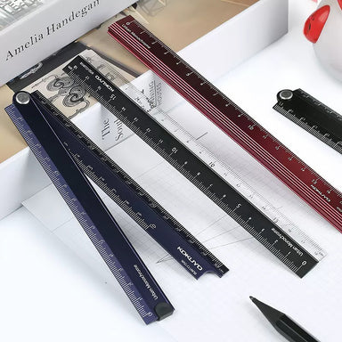 KOKUYO Urban Monochrome Alumite Foldable/Straight Ruler 15-30cm