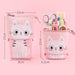 Kawaii Animal Stand-Up Foldable Pencil Case, 🐱 White Cat (Type 2) (NEW)