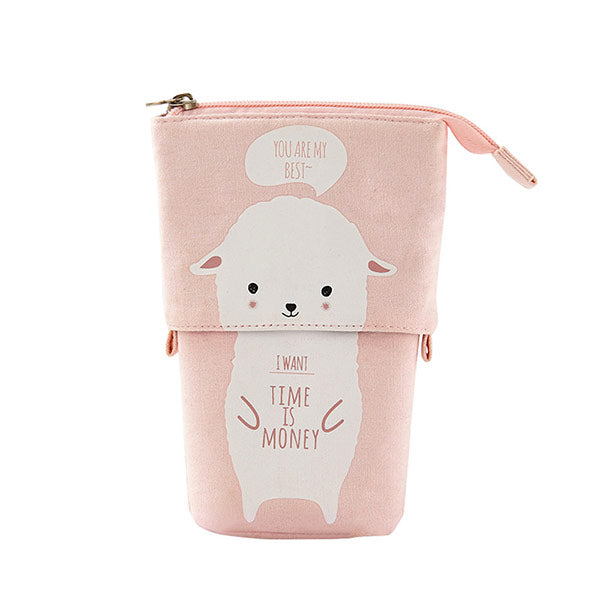 Kawaii Animal Stand-Up Foldable Pencil Case, 🐑Little Sheep