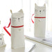 Kawaii Cat Emoticon Stand-Up Canvas Pencil Case