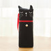 Kawaii Cat Emoticon Stand-Up Canvas Pencil Case, Black Cat (Sleep)