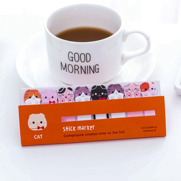 Kawaii Colorful Animal Bookmarks Paper Sticky Notes, NO 4