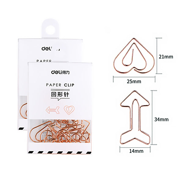 Kawaii Colorful Paper Clips 24 Pcs Pack, Love