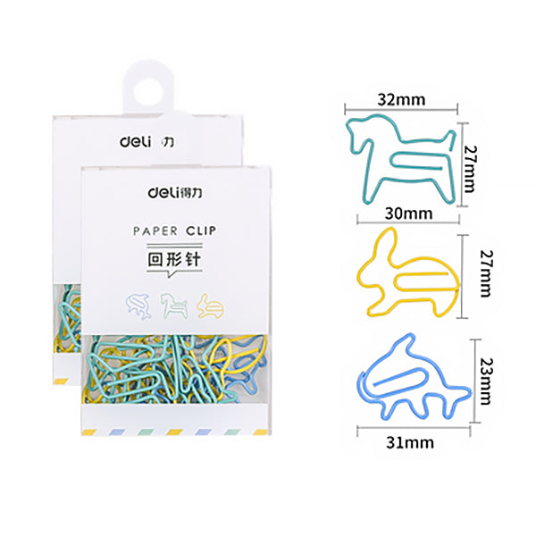Kawaii Colorful Paper Clips 24 Pcs Pack, Little Animal